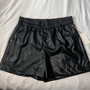 Leather shorts